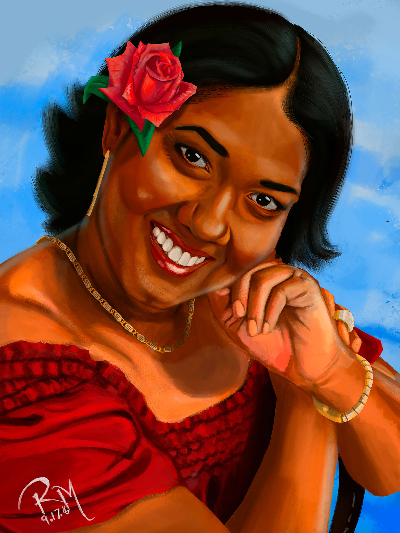 Portrait Painting Of Ms.Nandram